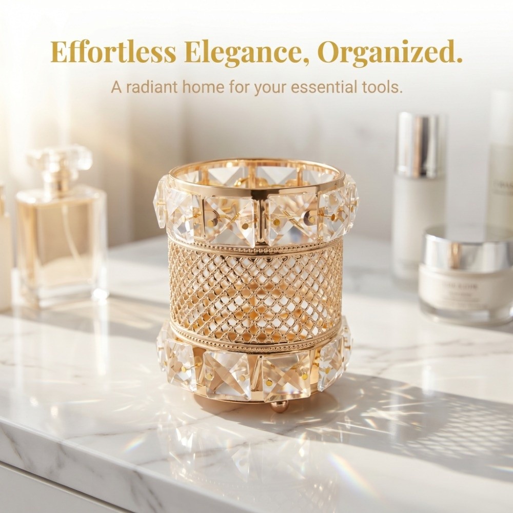 Boîte de rangement dorée pour  - Luxury Skincare And Makeup Brands avis et prix